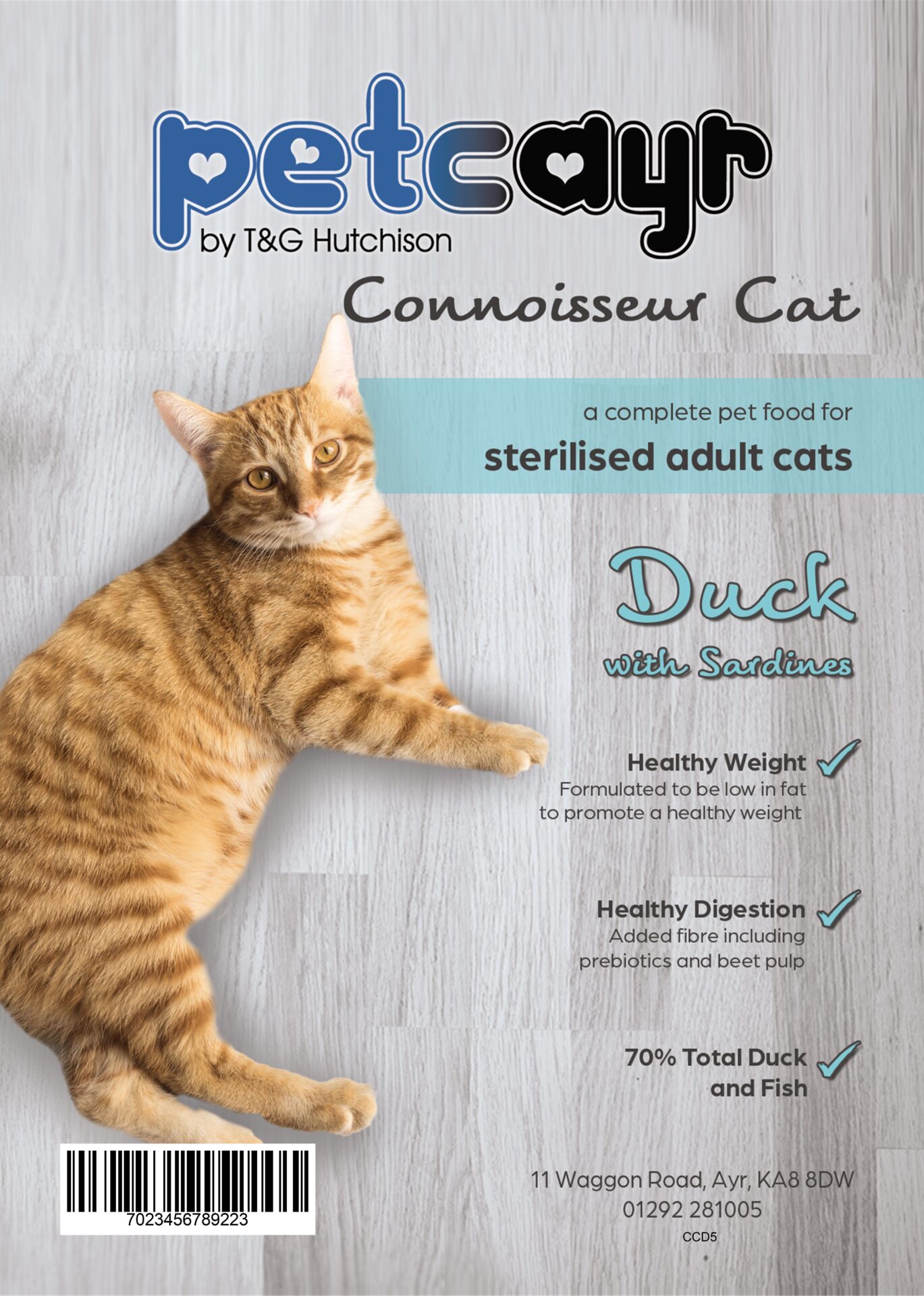 Connoisseur Cat Adult Sterilised Duck with Sardines